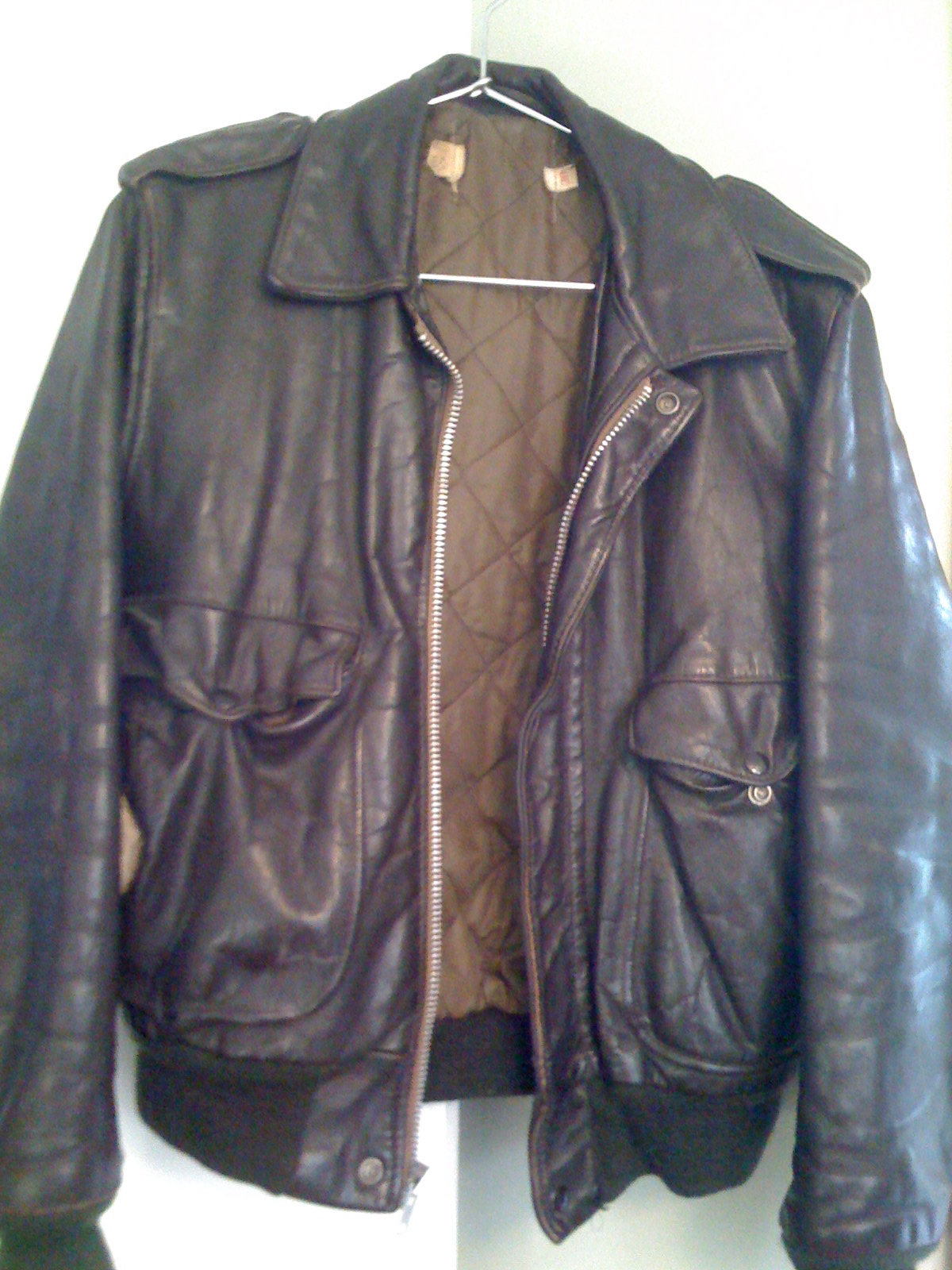 cracked leather jacket
